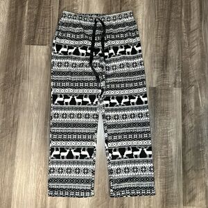 Sleep Chic Deer Fleece Pajama Bottoms - Large
